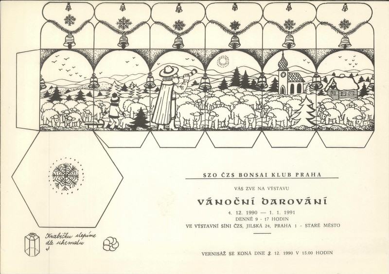 1990 Pozvánka Vánoční darování