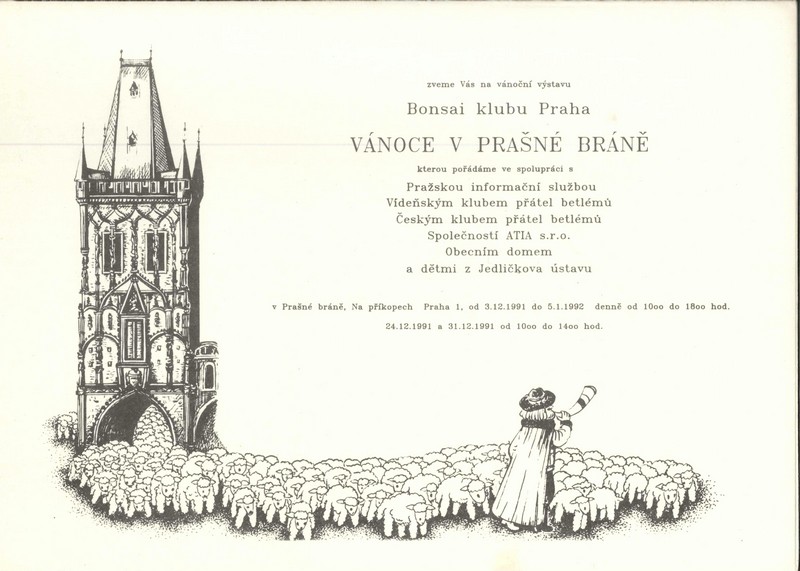 1991 Pozvánka Vánoce v Prašné věži