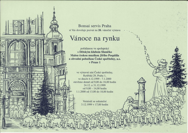 1999 Pozvánka Vánoce na rynku.
