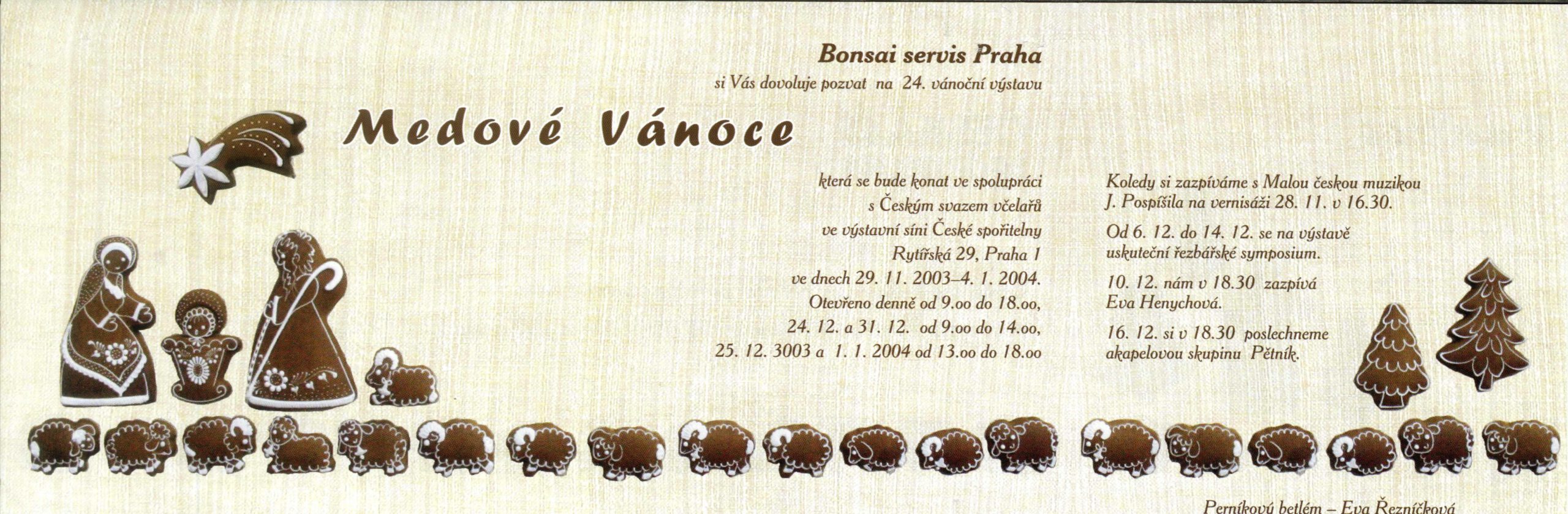 2003 Pozvánka Medové Vánoce